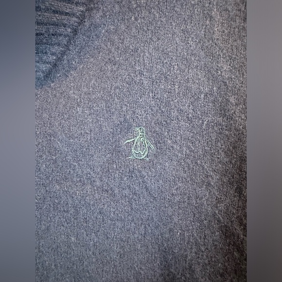 Penguin By Munsingwear Men’s Navy Blue Shawl Collar  Sweater XXL 100% Lambs Wool - Picture 3 of 16